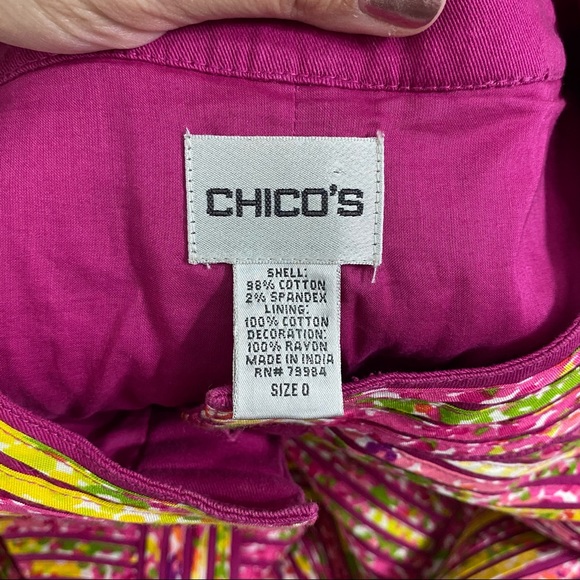 Chico's Multicolored Layered Textured Jacket Blazer - Picture 7 of 7